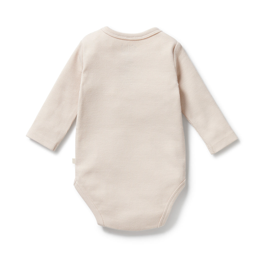 Wilson & Frenchy - Dusty Rose Organic Rib Long Sleeved Bodysuit