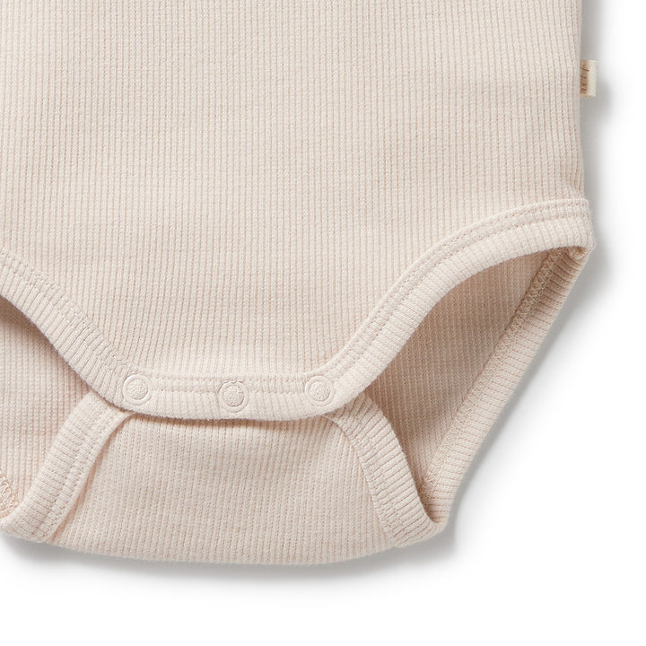 Wilson & Frenchy - Dusty Rose Organic Rib Long Sleeved Bodysuit