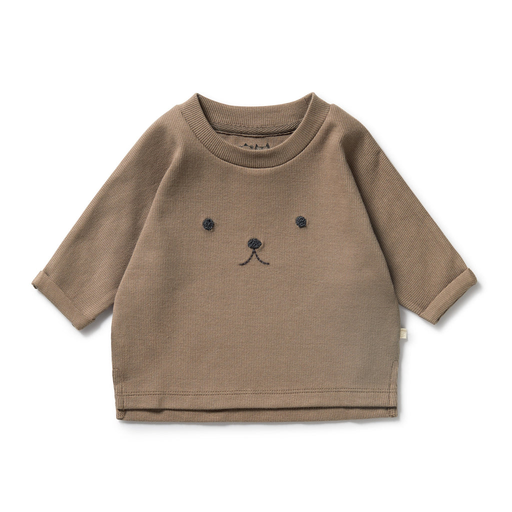 Wilson & Frenchy - Walnut Organic Rib Long Sleeved Top