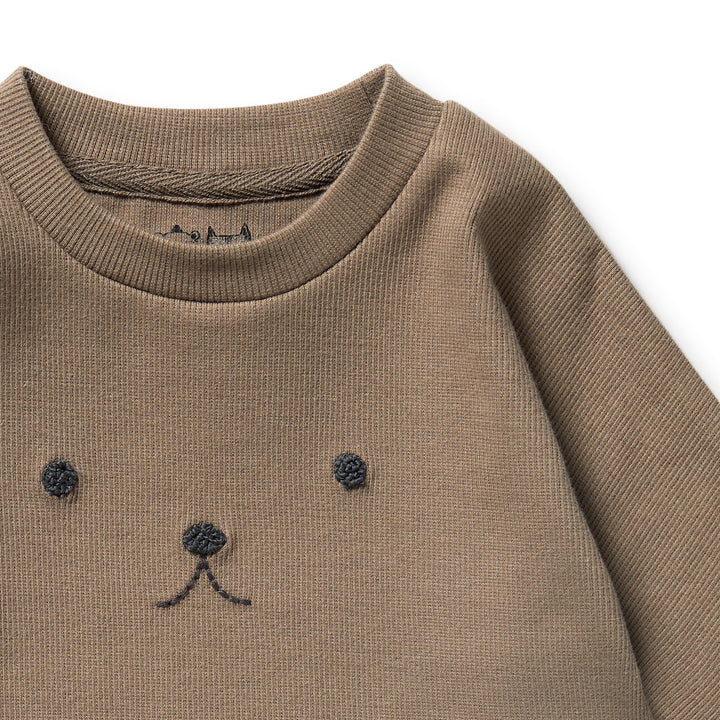 Wilson & Frenchy - Walnut Organic Rib Long Sleeved Top