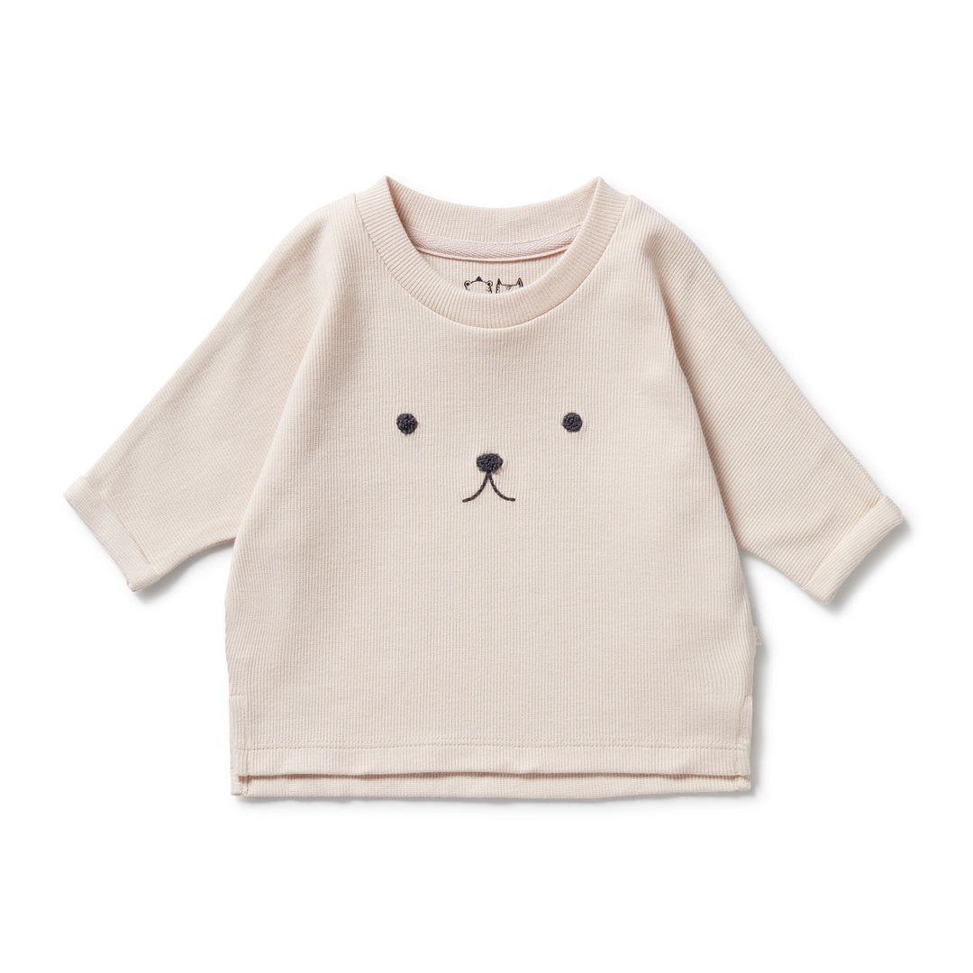 Wilson & Frenchy - Dusty Rose Organic Rib Long Sleeved Top