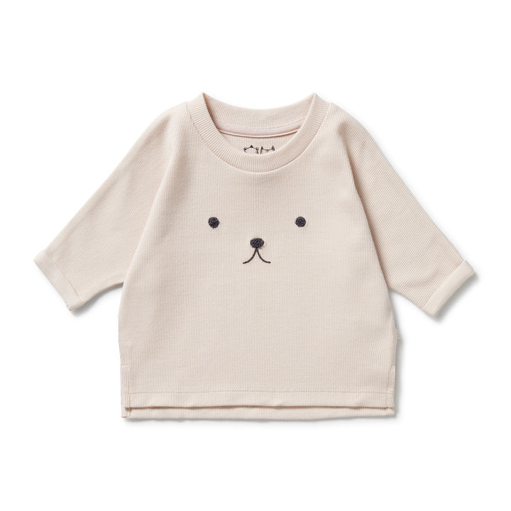 Wilson & Frenchy - Dusty Rose Organic Rib Long Sleeved Top