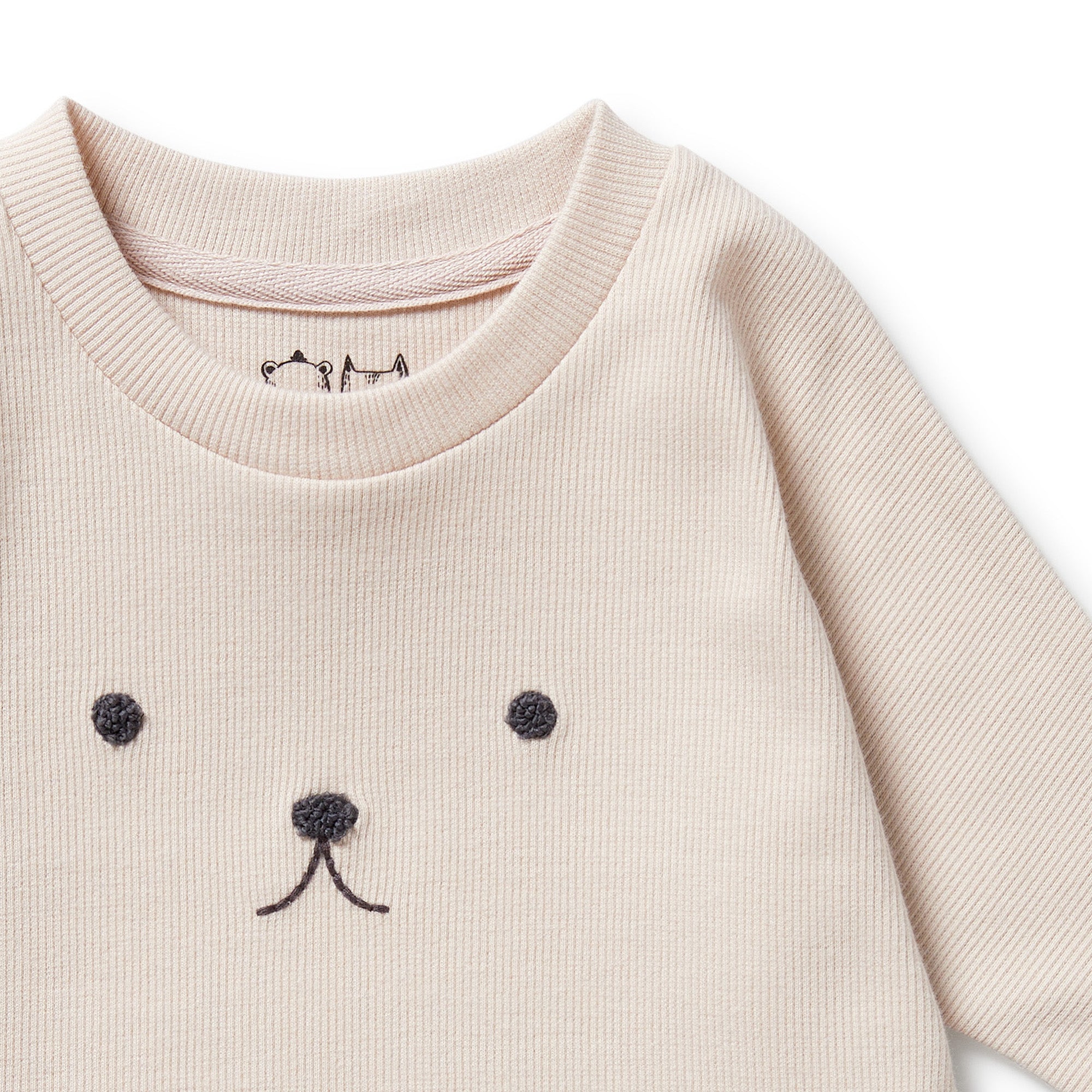 Wilson & Frenchy - Dusty Rose Organic Rib Long Sleeved Top