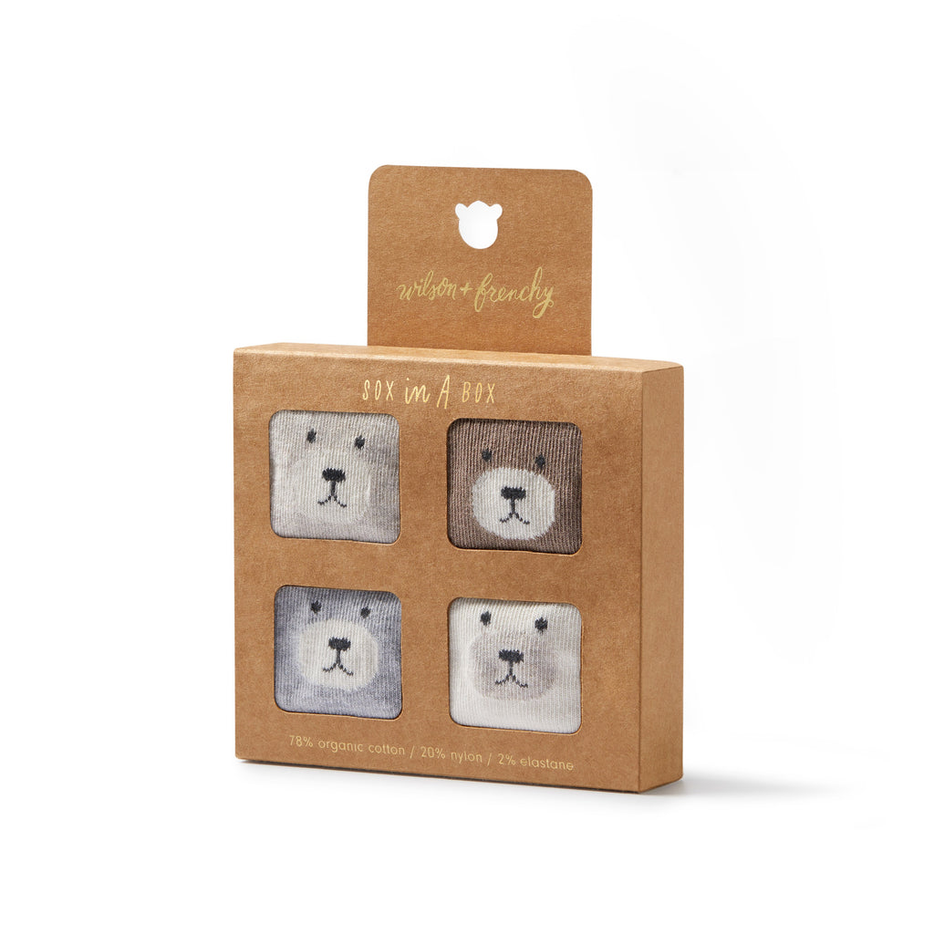 Organic 4 Pack Baby Socks - Unisex