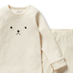 Wilson & Frenchy - Buttermilk Organic Rib Long Sleeved Pyjamas