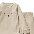 Wilson & Frenchy - Biscuit Organic Rib Long Sleeved Pyjamas