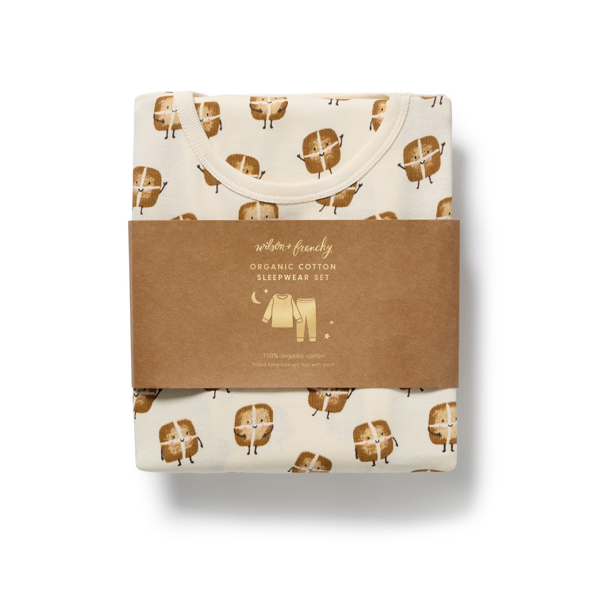 Hot Cross Buns Organic Long Sleeved Pyjamas