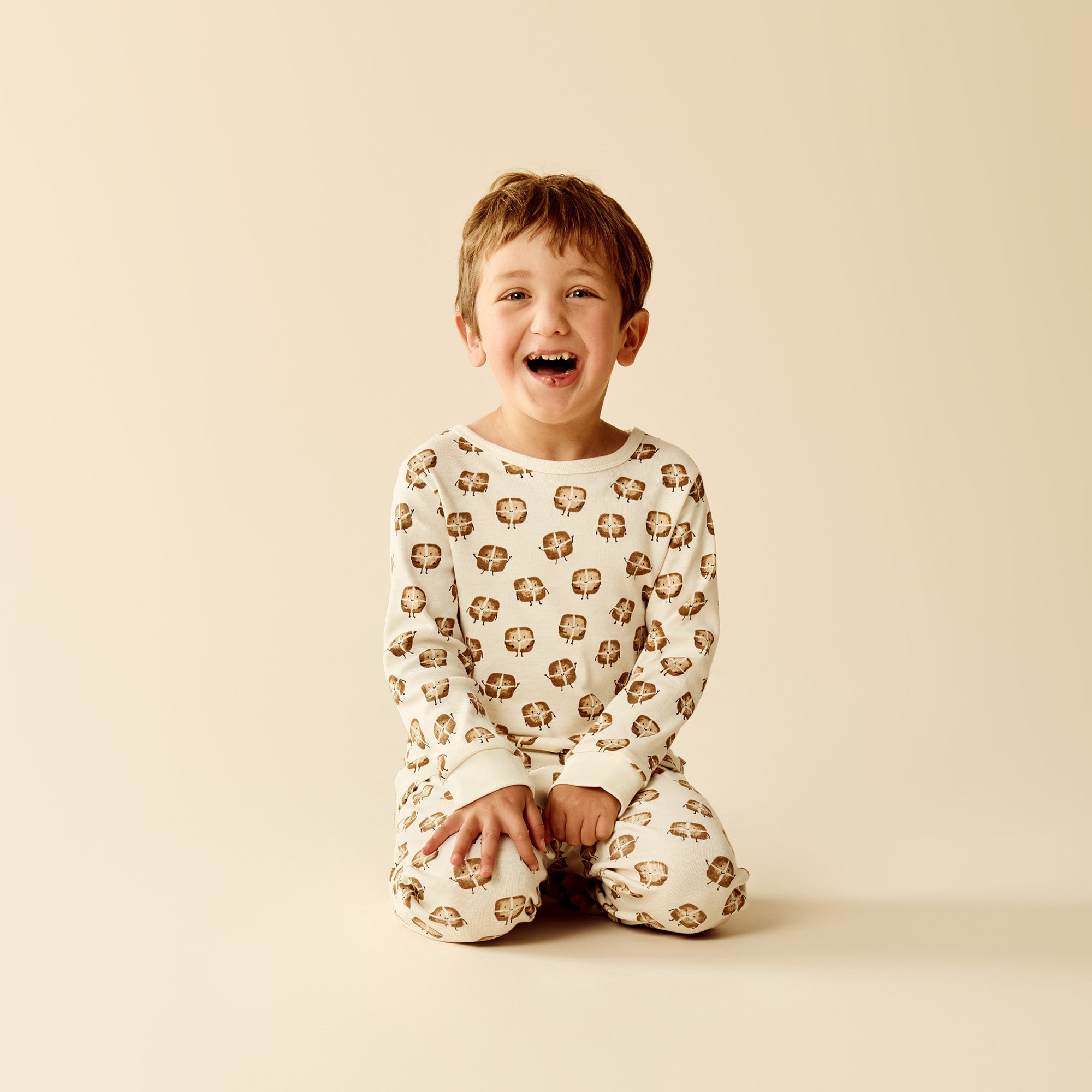Hot Cross Buns Organic Long Sleeved Pyjamas