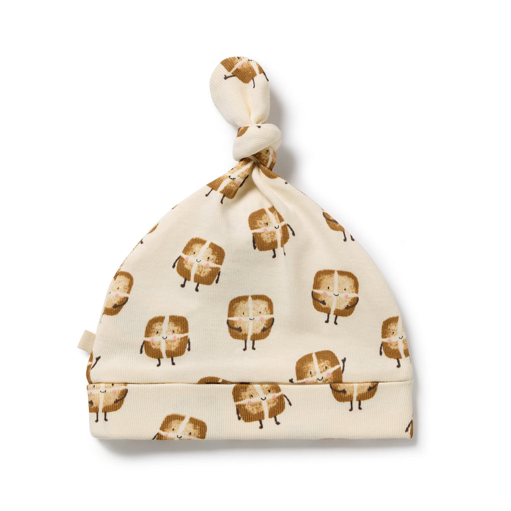 Hot Cross Buns Organic Knot Hat