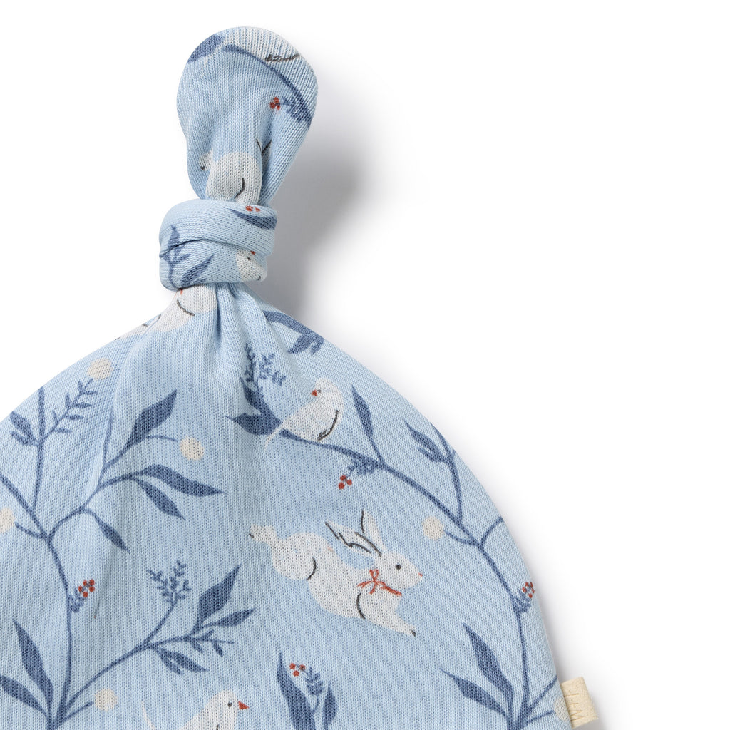 Bunny Whistle Organic Knot Hat