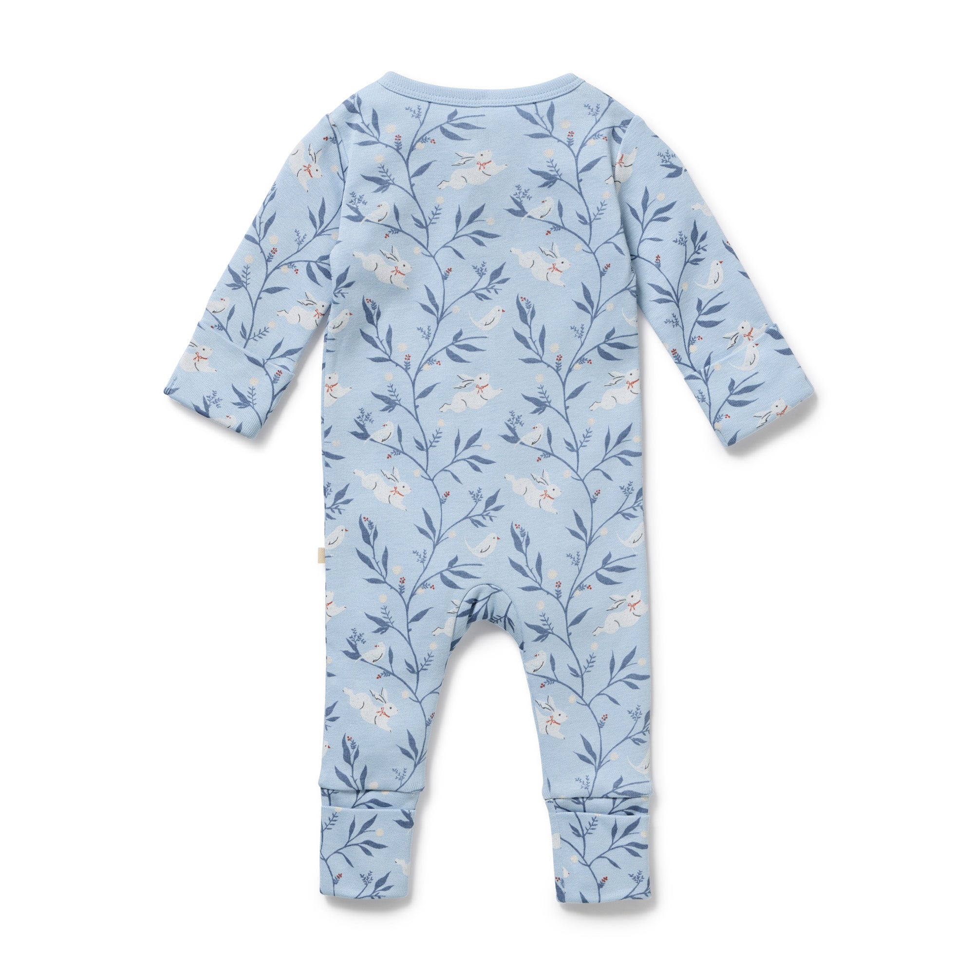 Bunny Whistle Organic Zipsuit With Feet