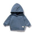 Twilight Blue Organic Terry Hooded Sweat