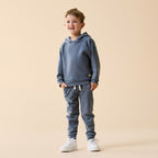 Twilight Blue Organic Terry Hooded Sweat