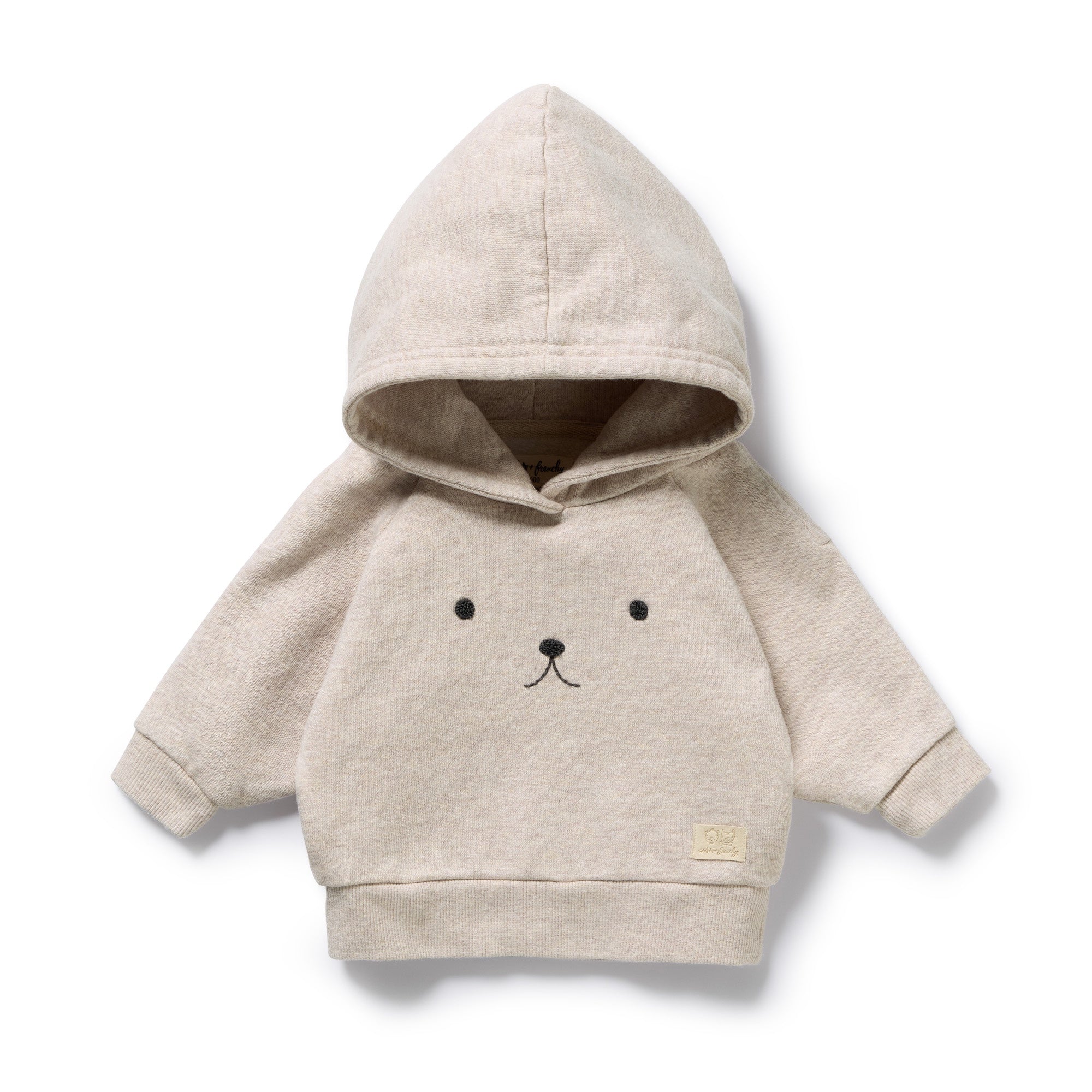Oatmeal Organic Terry Hooded Sweat