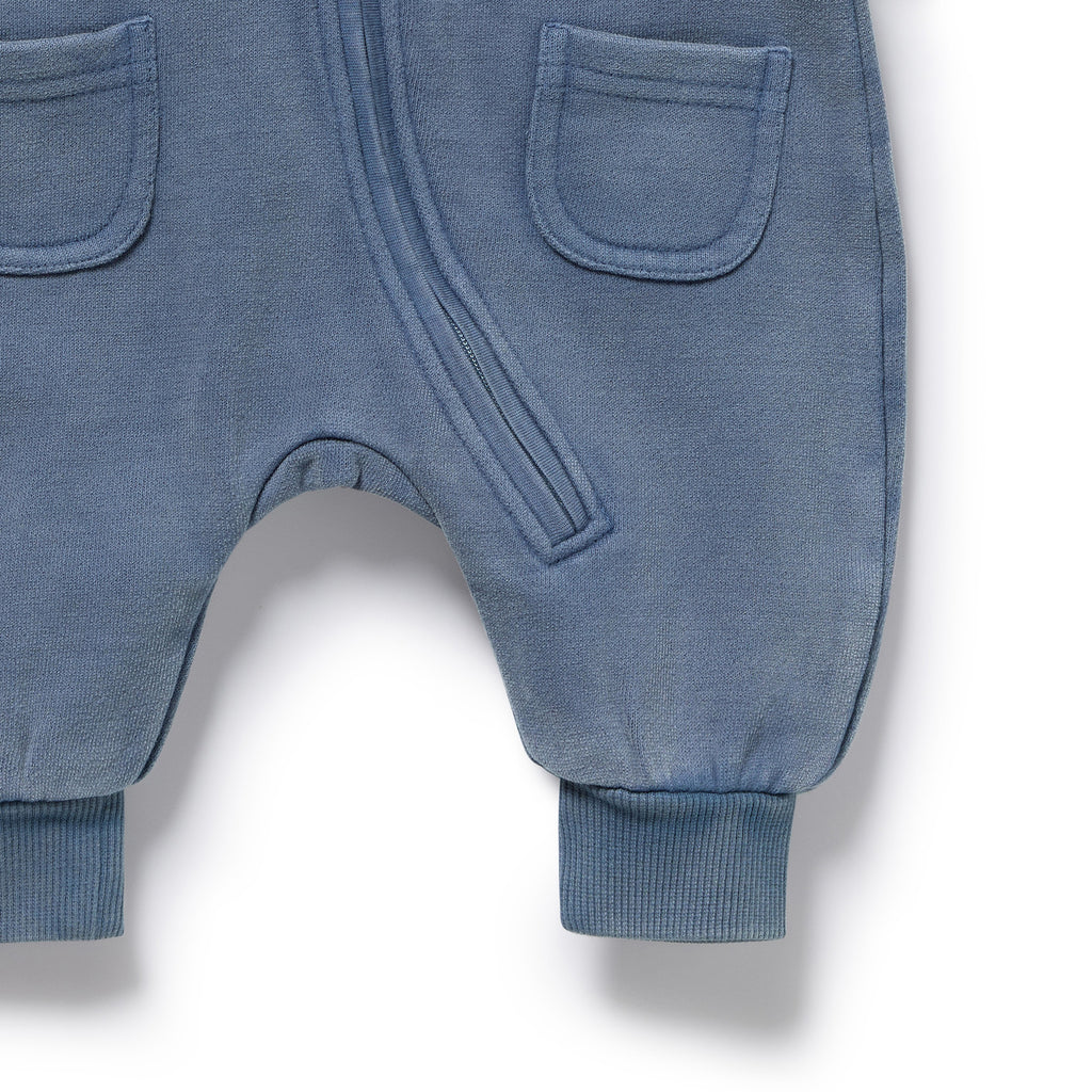 Twilight Blue Organic Terry Growsuit