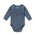Twilight Blue Organic Rib Long Sleeved Bodysuit