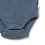 Twilight Blue Organic Rib Long Sleeved Bodysuit