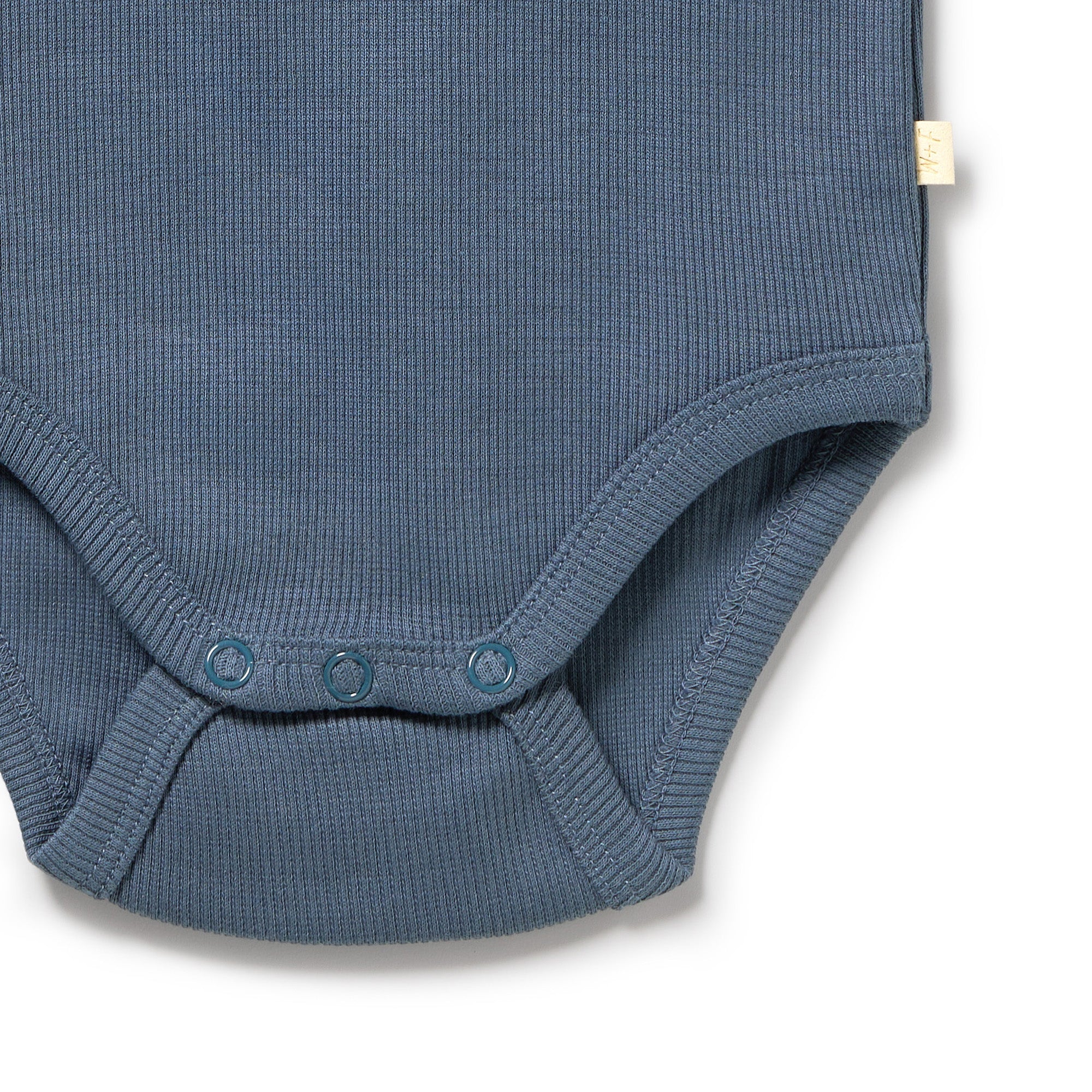 Twilight Blue Organic Rib Long Sleeved Bodysuit