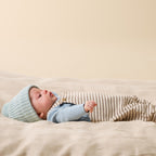 Storm Blue Organic Rib Long Sleeved Bodysuit