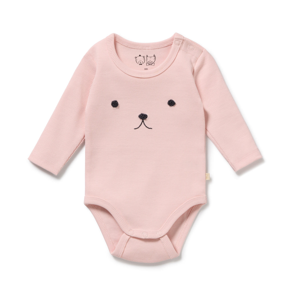 Strawberry Cream Organic Rib Long Sleeved Bodysuit