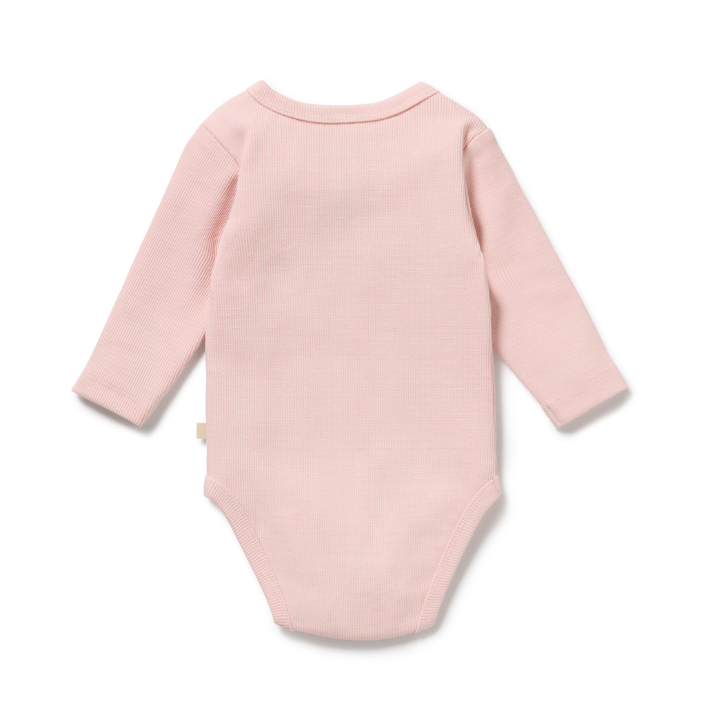 Strawberry Cream Organic Rib Long Sleeved Bodysuit