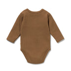 Nutmeg Organic Rib Long Sleeved Bodysuit