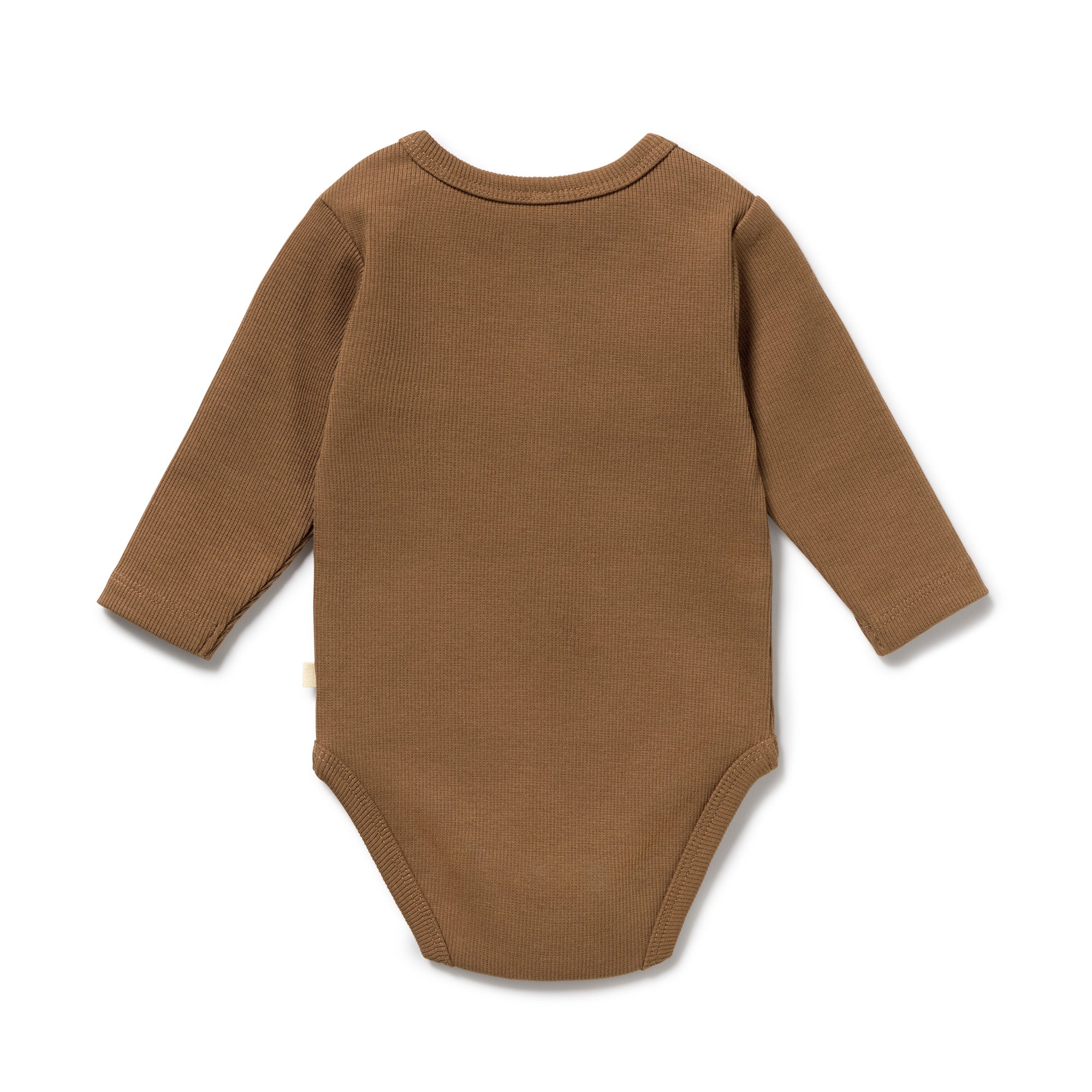 Nutmeg Organic Rib Long Sleeved Bodysuit