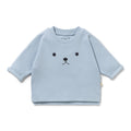 Storm Blue Organic Rib Long Sleeved Top