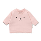 Strawberry Cream Organic Rib Long Sleeved Top