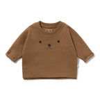 Nutmeg Organic Rib Long Sleeved Top