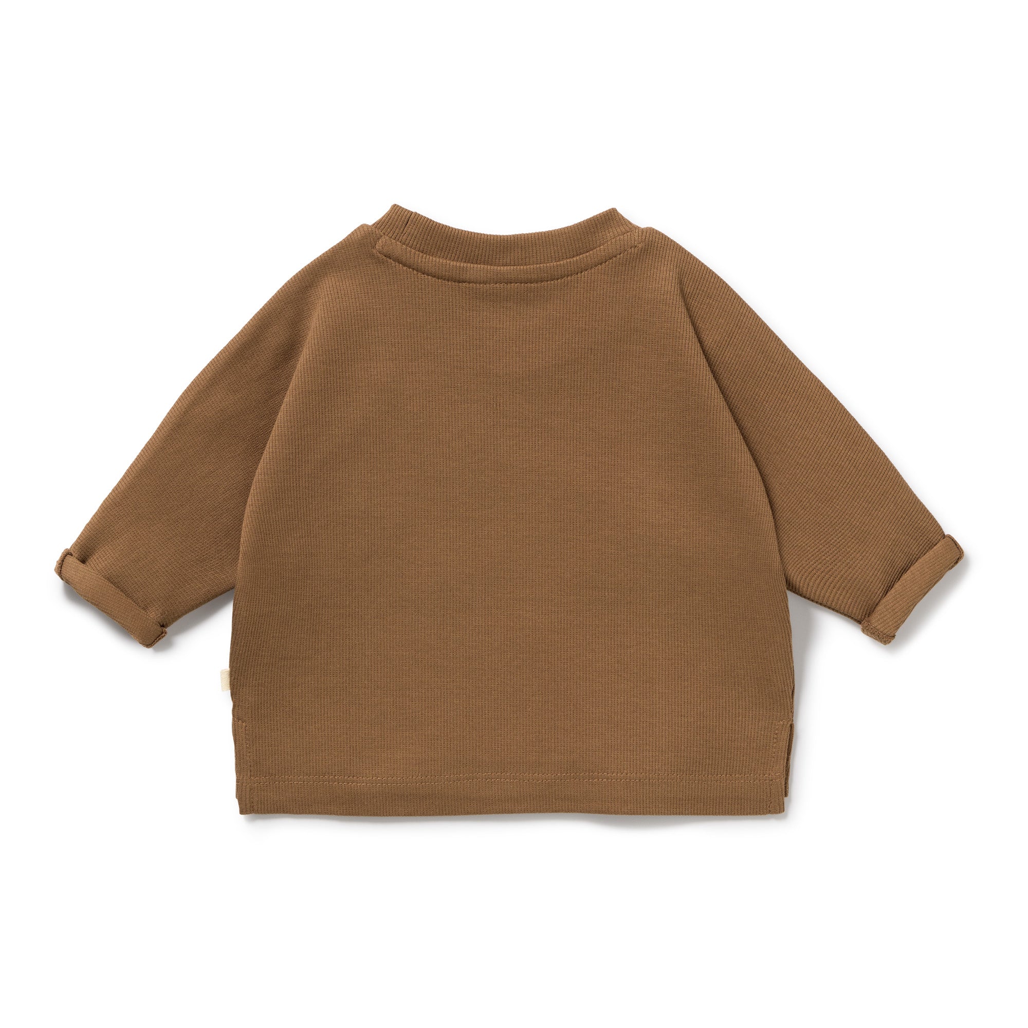 Nutmeg Organic Rib Long Sleeved Top