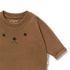 Nutmeg Organic Rib Long Sleeved Top