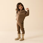 Nutmeg Organic Rib Long Sleeved Top