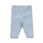 Storm Blue Organic Rib Legging