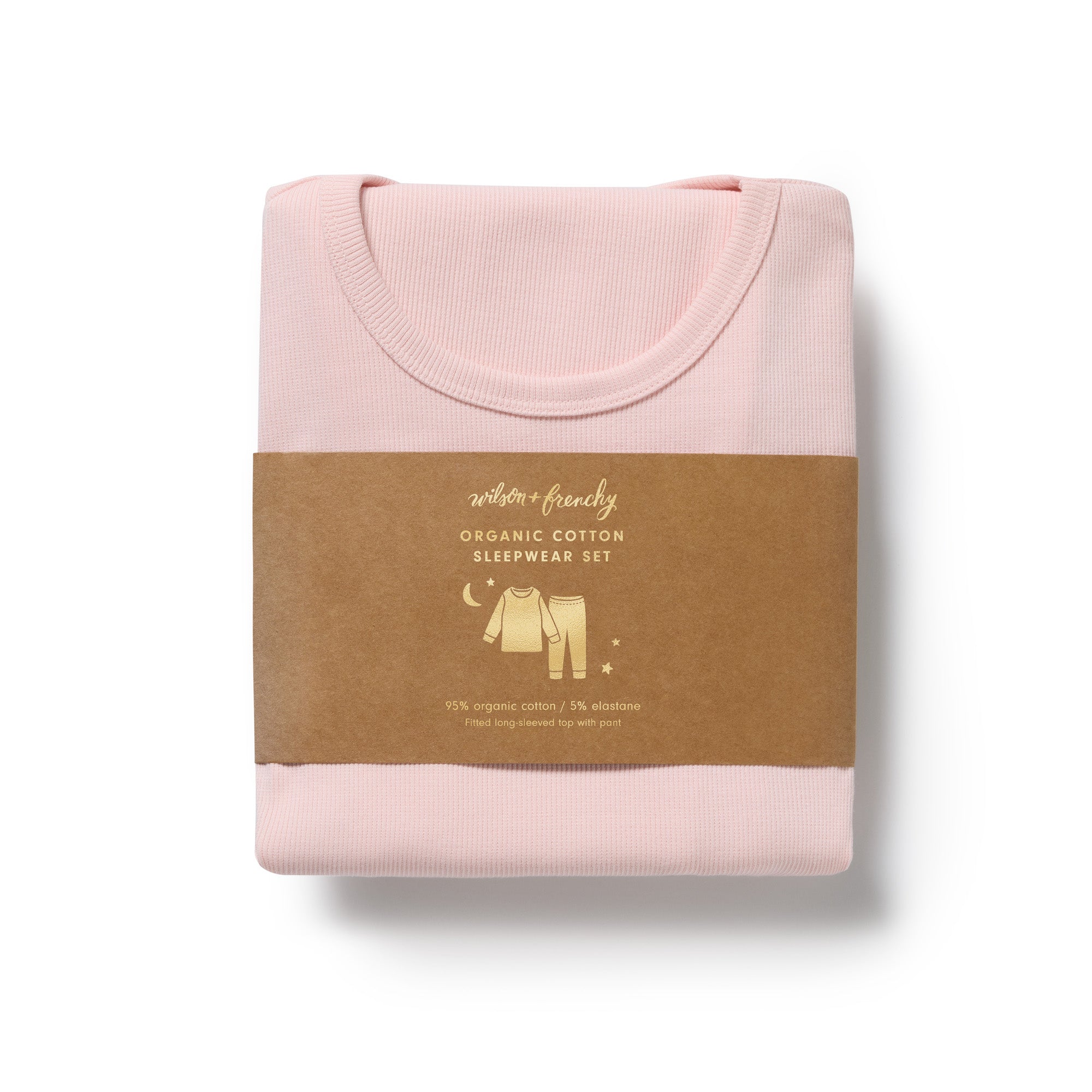 Strawberry Cream Organic Rib Long Sleeved Pyjamas
