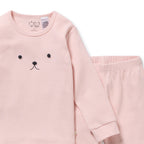 Strawberry Cream Organic Rib Long Sleeved Pyjamas