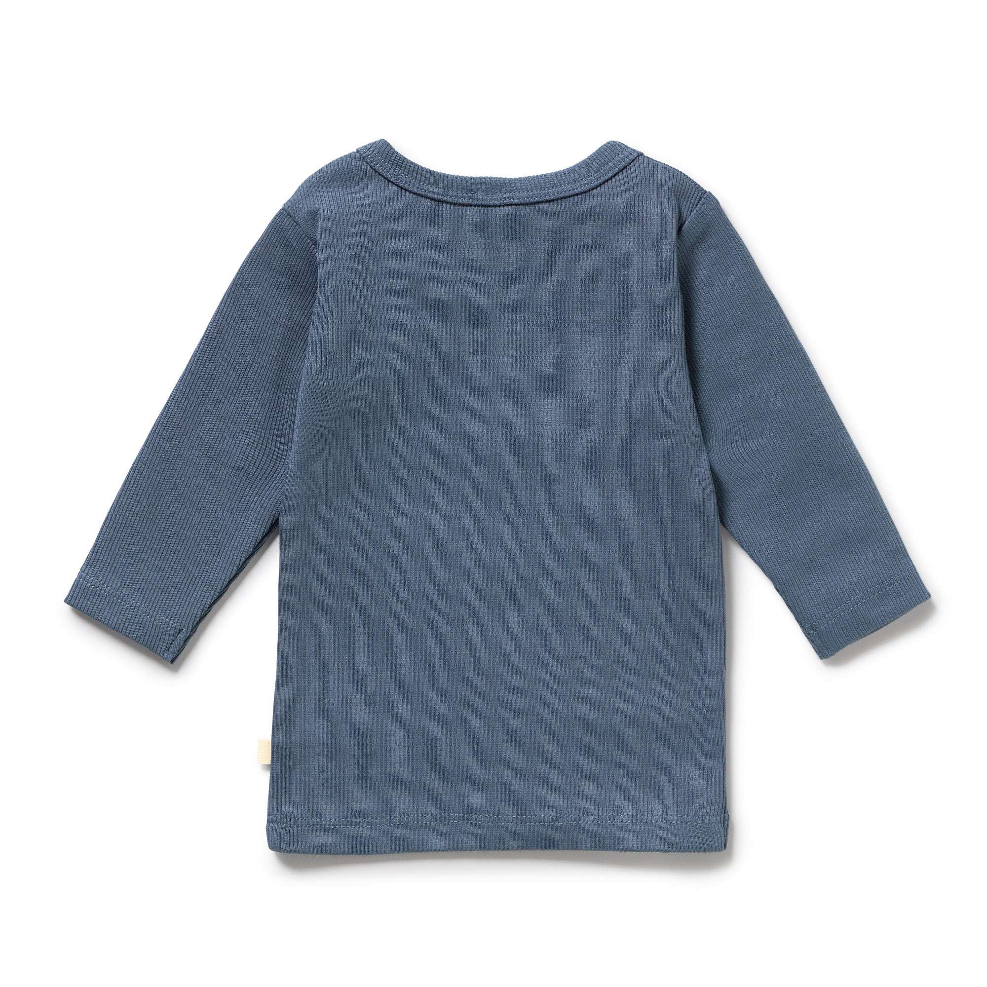Twilight Blue Organic Rib Long Sleeved Pyjamas