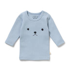 Storm Blue Organic Rib Top
