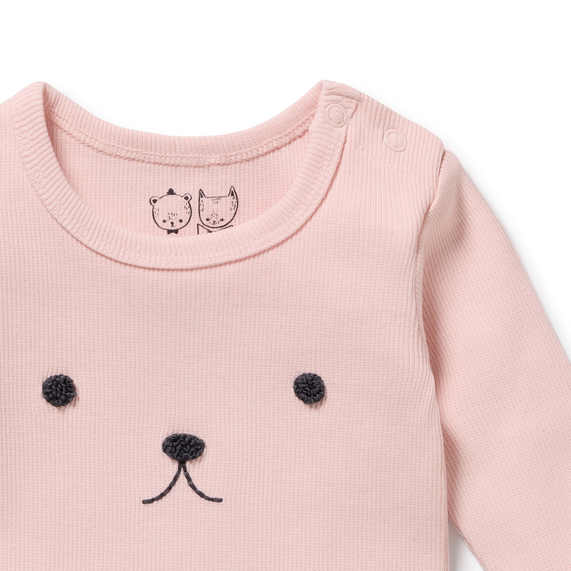 Strawberry Cream Organic Rib Long Sleeved Pyjamas