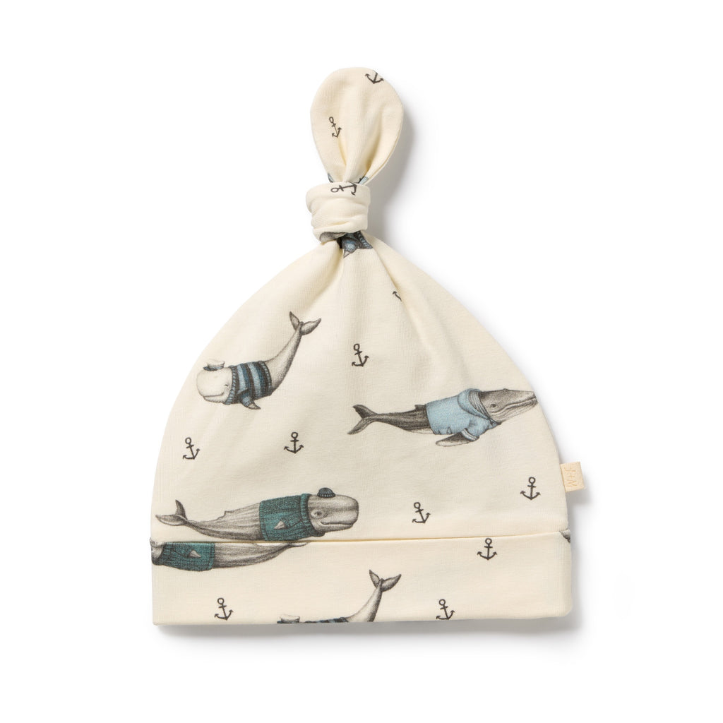 Woolly Whales Organic Knot Hat