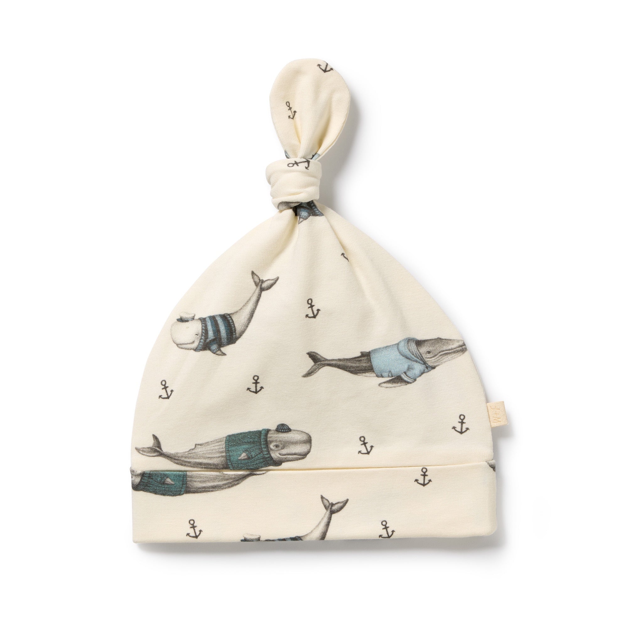 Woolly Whales Organic Knot Hat