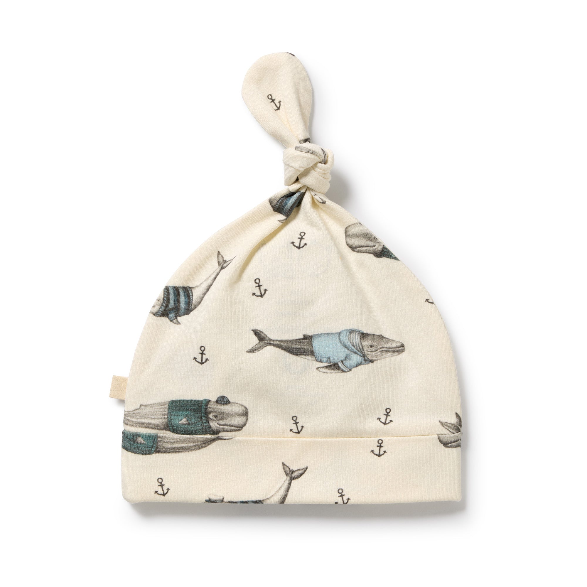 Woolly Whales Organic Knot Hat