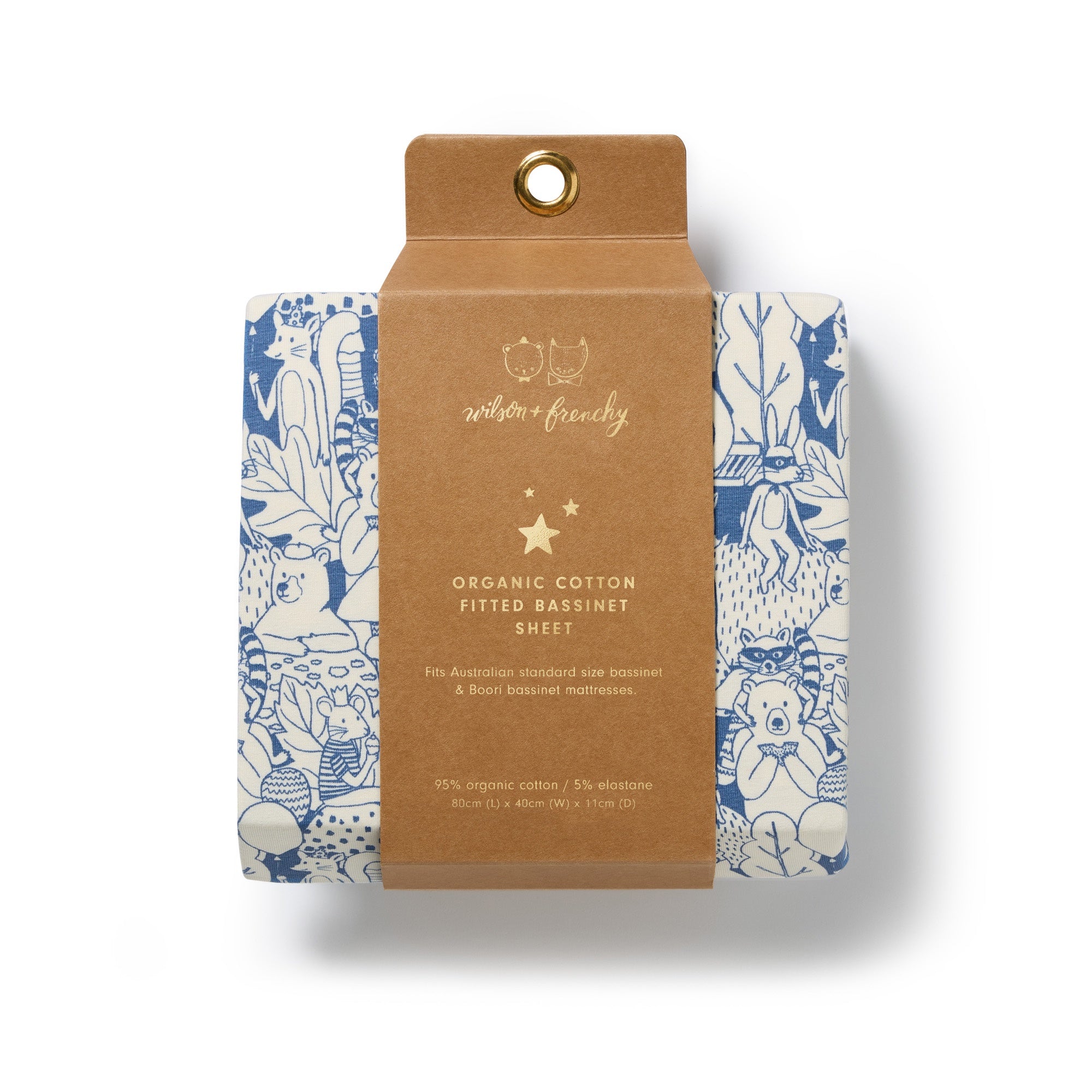 Woodland Adventures Organic Bassinet Sheet
