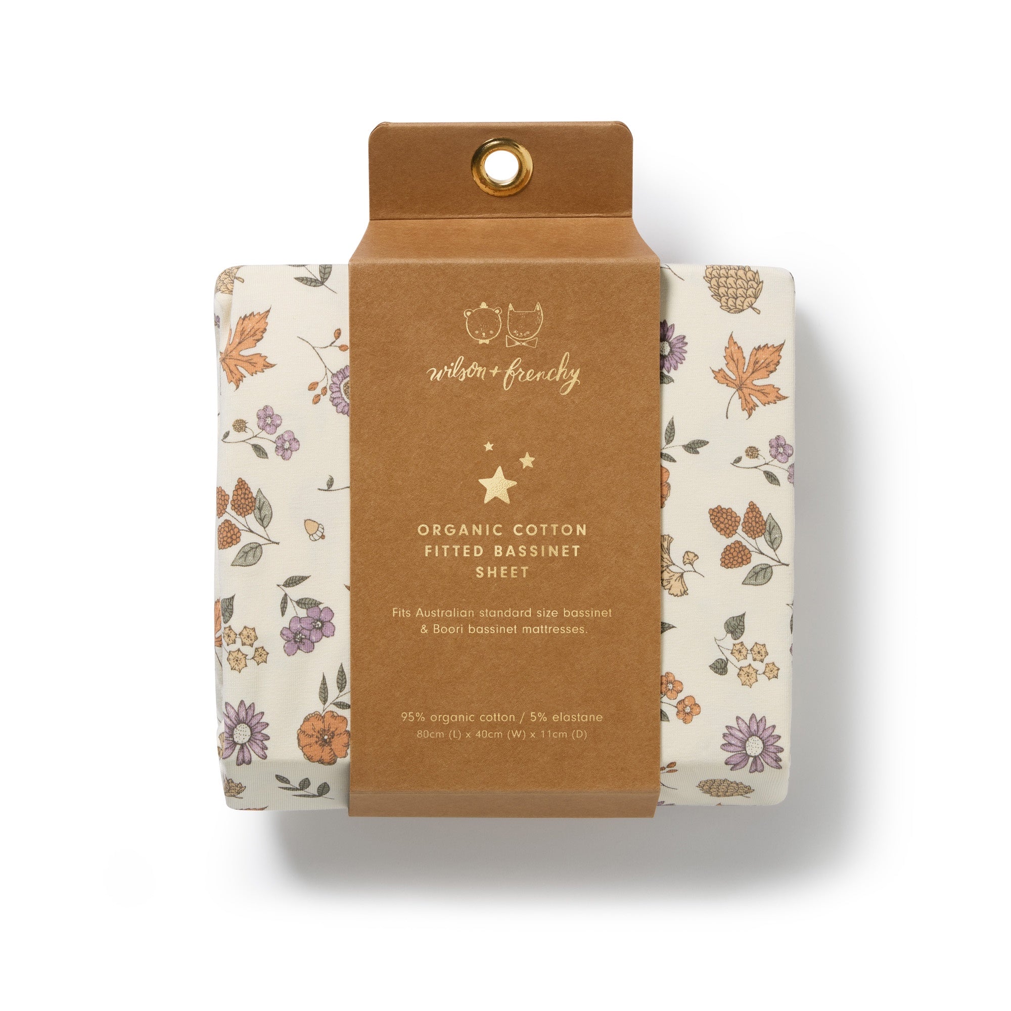 Maple Glow Organic Bassinet Sheet
