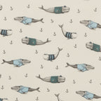 Woolly Whales Organic Bassinet Sheet