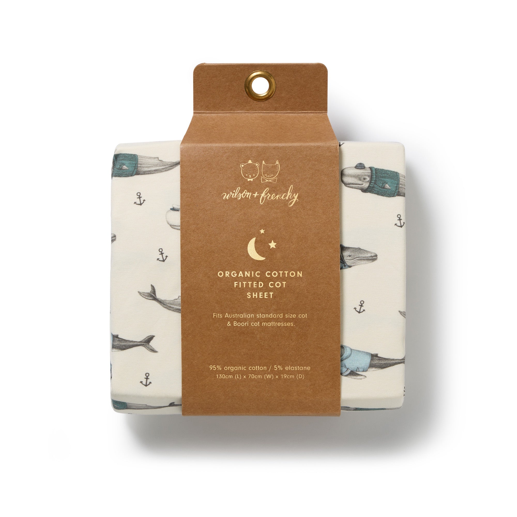 Woolly Whales Organic Cot Sheet