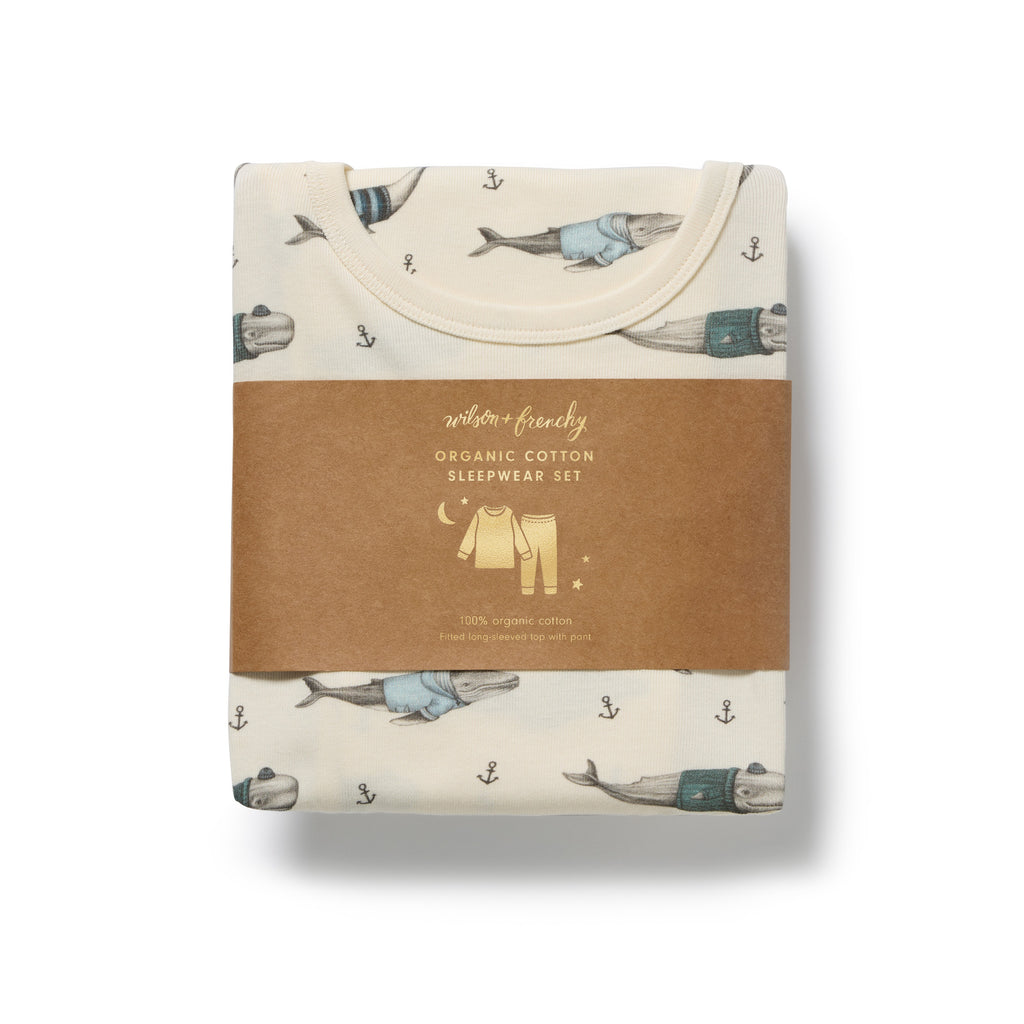 Woolly Whales Organic Long Sleeved Pyjamas