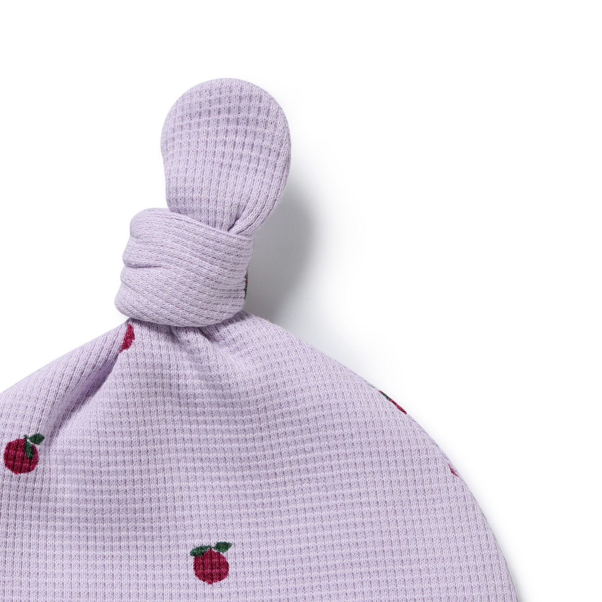 Berry Plums Organic Waffle Knot Hat