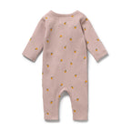 Mini Mando Organic Waffle Ruffle Zipsuit