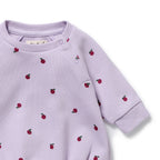 Berry Plums Organic Waffle Bodysuit